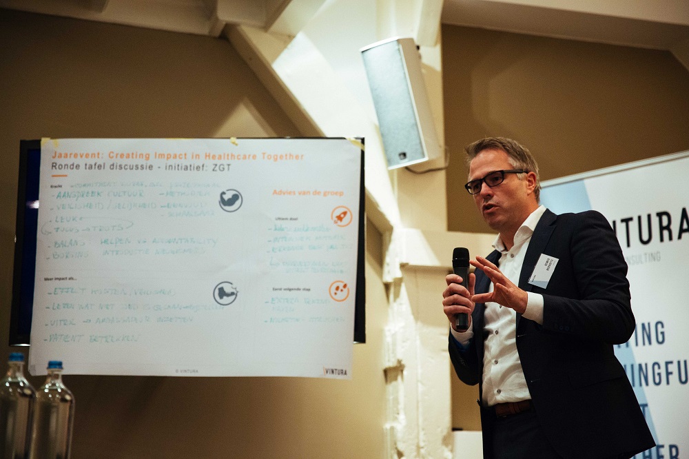 Terugkoppeling door Remco Bervoets tijdens Vintura Zorg en Life Sciences event 2016