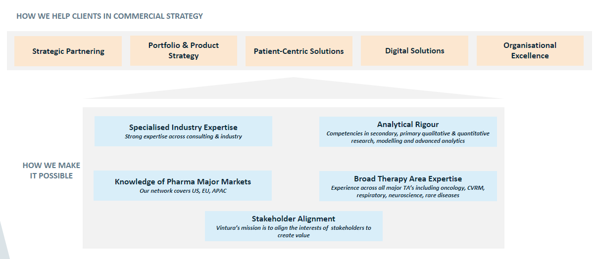commercial strategy by Vintura consultants in Healthcare and Life Sciences